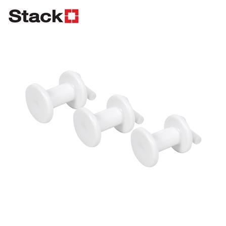 หมุดพลาสติกเดี่ยว 3 ชิ้น STACKO TIDY 1.8x1.8x1.8 ซม. สีขาว_0