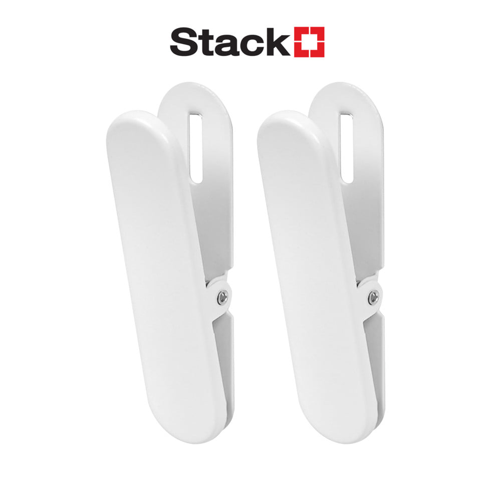 ไม้หนีบเดี่ยว 2 ชิ้น STACKO TIDY 2x2x8 ซม. สีขาว