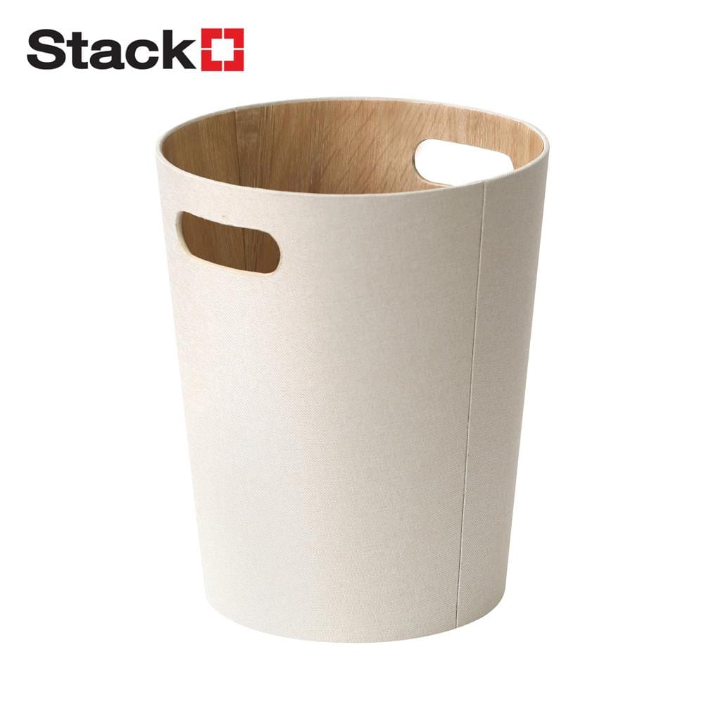 กล่องผ้ากลมทรงสูง STACKO PETA 25X25X30 ซม. สีครีม