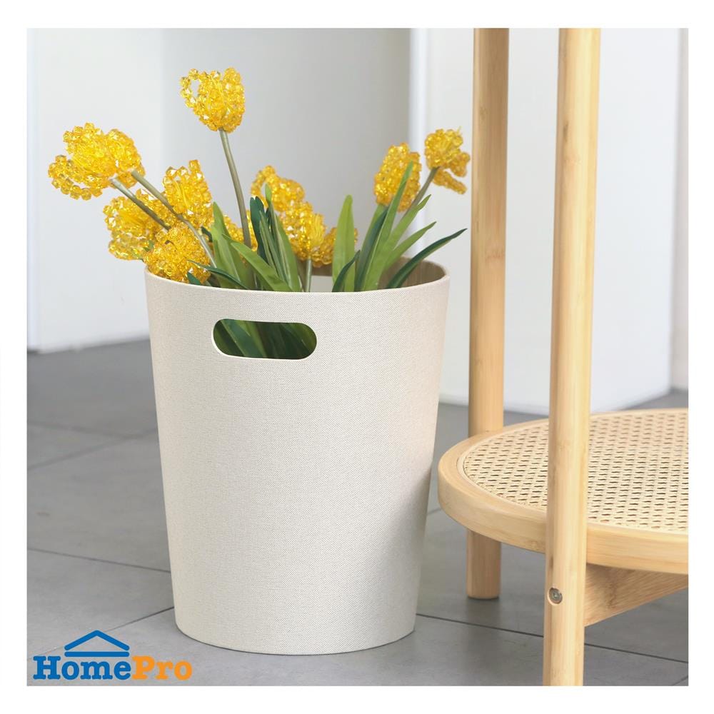 กล่องผ้ากลมทรงสูง STACKO PETA 25X25X30 ซม. สีครีม
