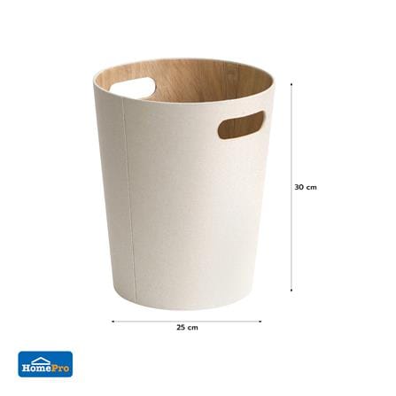 กล่องผ้ากลมทรงสูง STACKO PETA 25X25X30 ซม. สีครีม_4