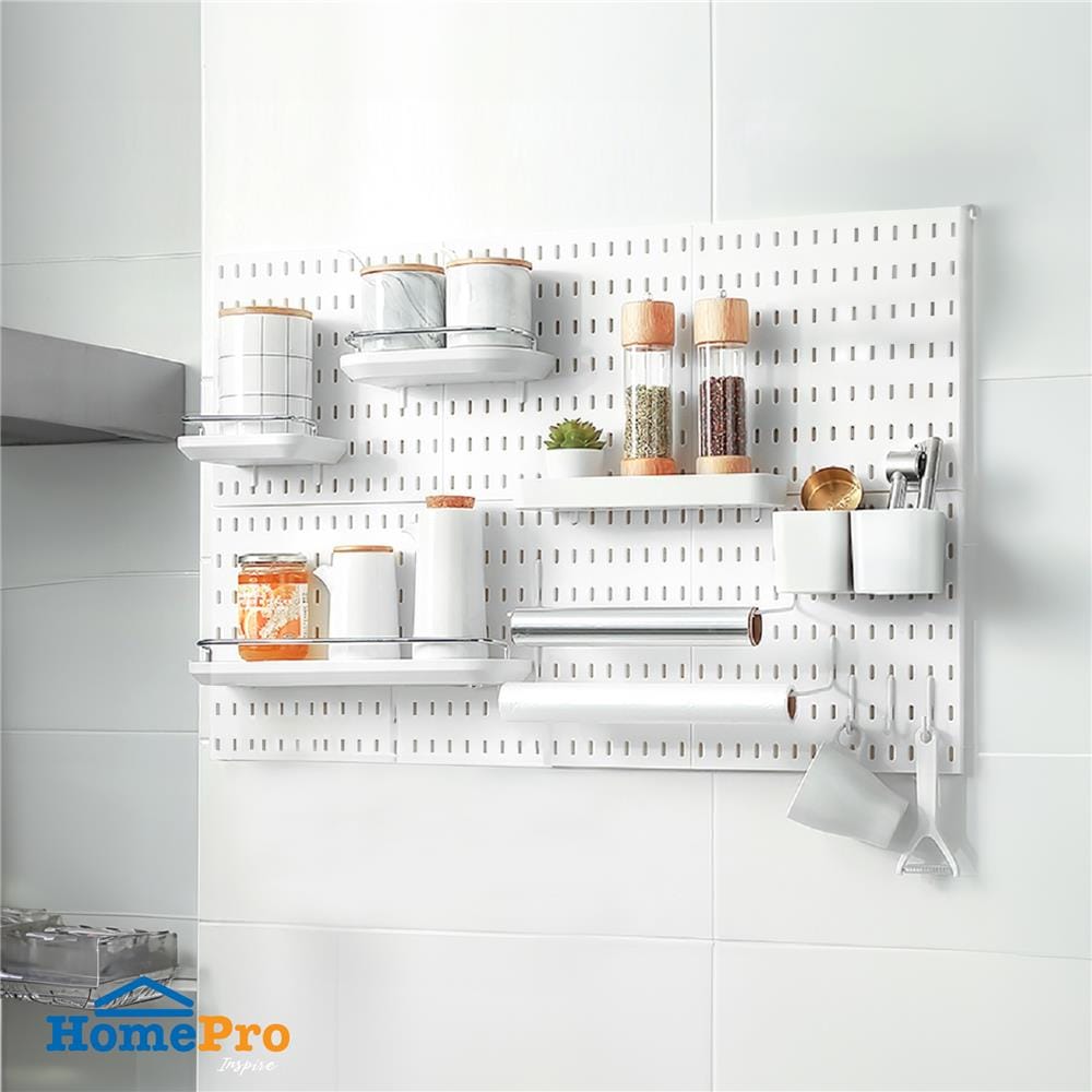 ถาดแขวนพร้อมราวกันตก STACKO TIDY SIZE M 37.5x4.6x10 ซม. สีขาว
