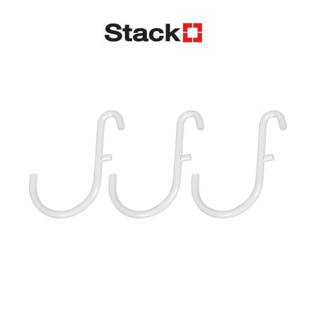 ขอแขวนเหล็กเดี่ยว 3 ชิ้น STACKO TIDY 0.5x4.5x7 ซม. สีขาว_1