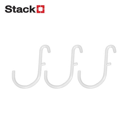 ขอแขวนเหล็กเดี่ยว 3 ชิ้น STACKO TIDY 0.5x4.5x7 ซม. สีขาว_0