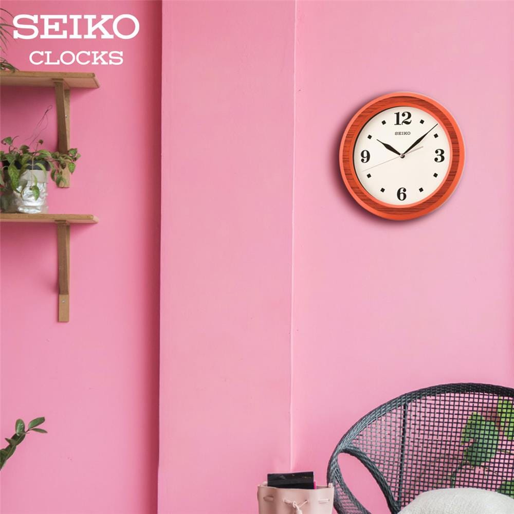 นาฬิกาแขวน SEIKO CLOCKS QXA772E 11.6 นิ้ว สีส้ม