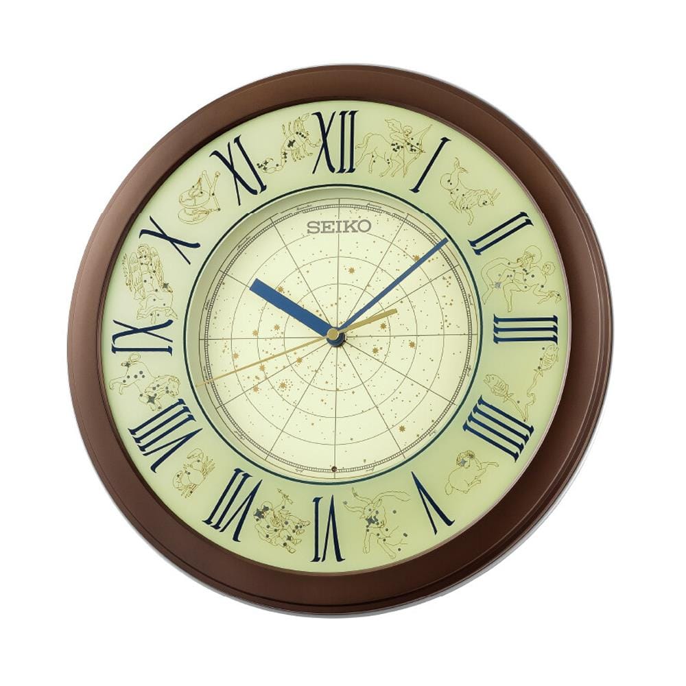 นาฬิกาแขวน SEIKO CLOCKS QHA013B 12.9 นิ้ว สีน้ำตาล