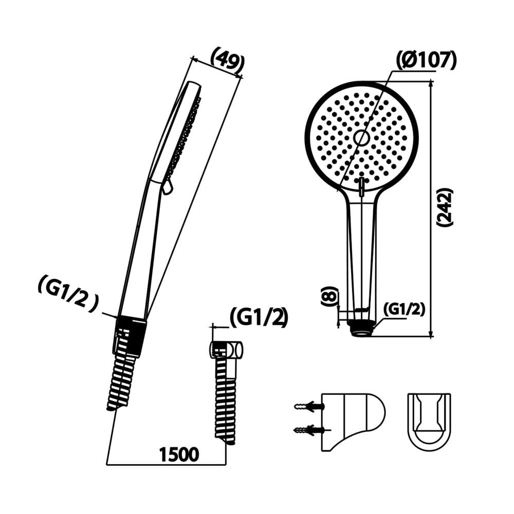 ชุดฝักบัวสายอ่อน 3 ระดับ COTTO ZH032(HM)