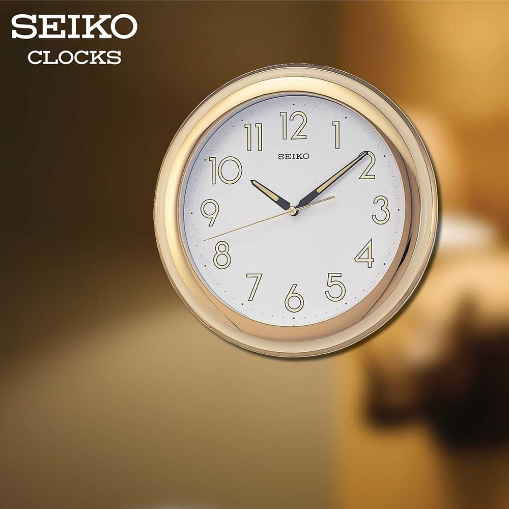 นาฬิกาแขวน SEIKO CLOCKS QXA313G 11 นิ้ว สีทอง