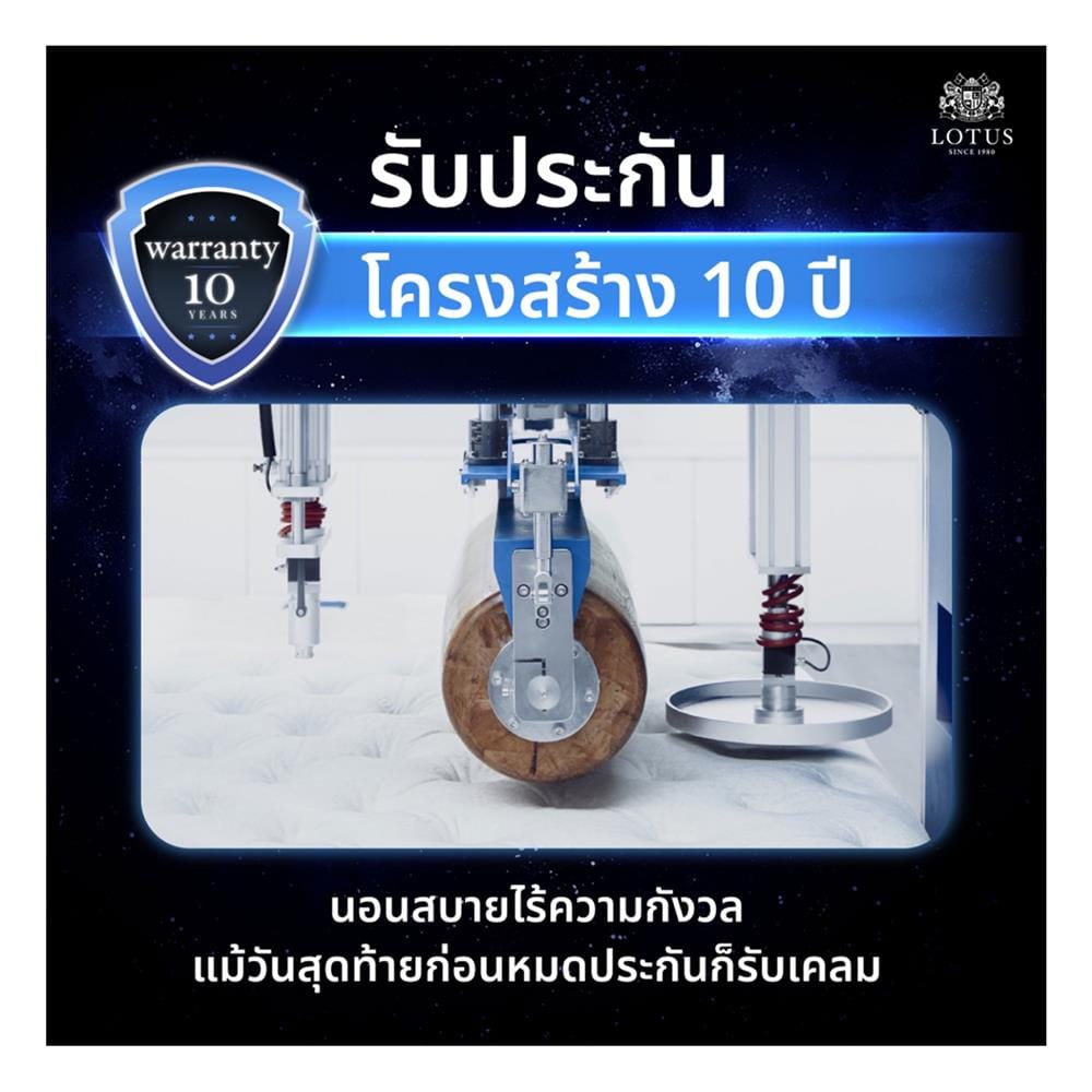 ที่นอนสปริง 3.5 ฟุต LOTUS รุ่น HERMAN พร้อมเครื่องนอน 2 ชิ้น