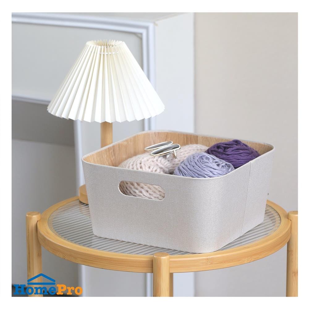 กล่องผ้าเหลี่ยม STACKO PETA 30.5X30.5X15.2 ซม. สีครีม
