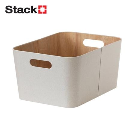 กล่องผ้าเหลี่ยม STACKO PETA 30.5X30.5X15.2 ซม. สีครีม_0