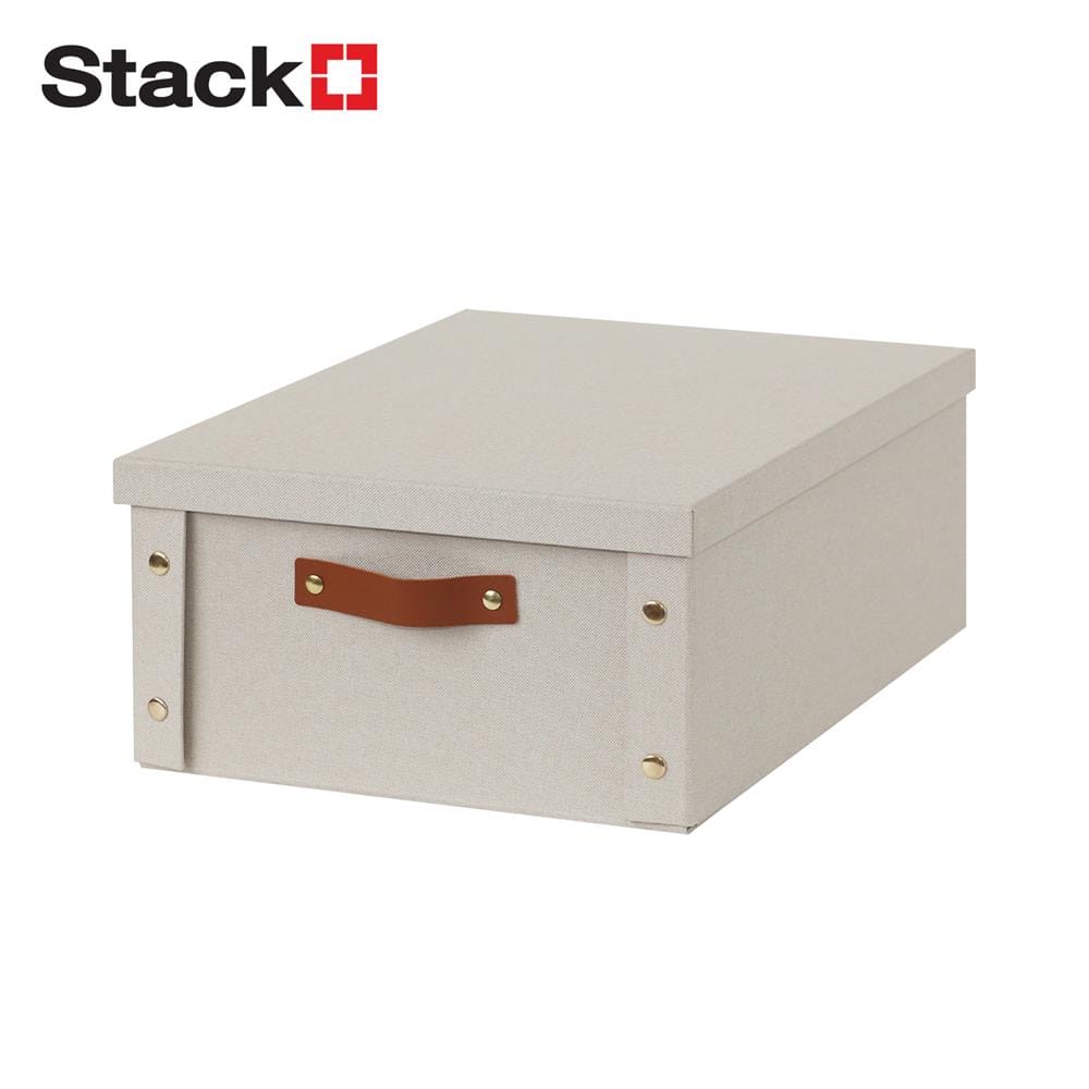 กล่องผ้าพับได้มีฝา STACKO PETA SIZE M 33X40X17 ซม. สีครีม_1