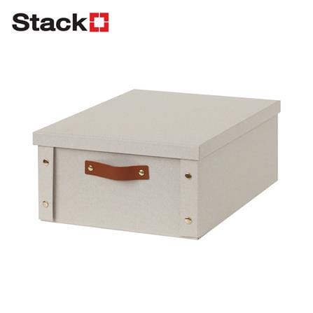 กล่องผ้าพับได้มีฝา STACKO PETA SIZE M 33X40X17 ซม. สีครีม_0