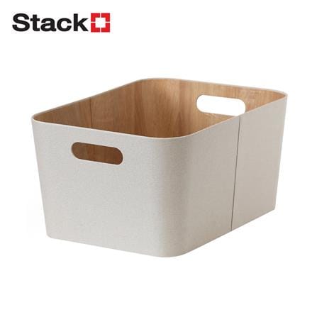 กล่องผ้าเหลี่ยม STACKO PETA 30.5X40.6X20.3 ซม. สีครีม_0