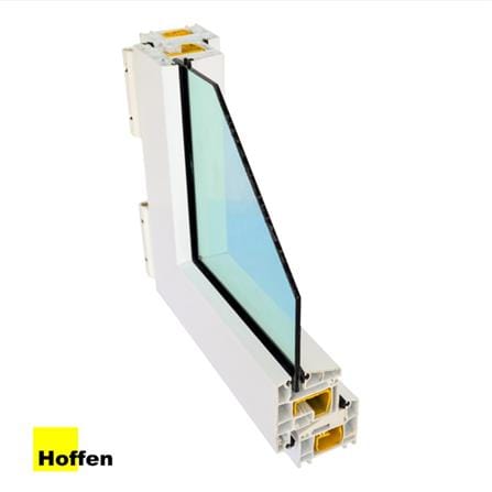 หน้าต่างบานเลื่อน UPVC มุ้ง เหล็กดัด HOFFEN F6 100x110 ซม. สีขาว_2