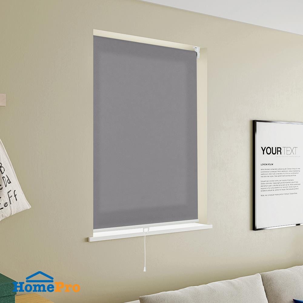 ผ้าม่านม้วน HOME LIVING STYLE CORDLESS DIO 120X160 ซม. สีเทาเข้ม