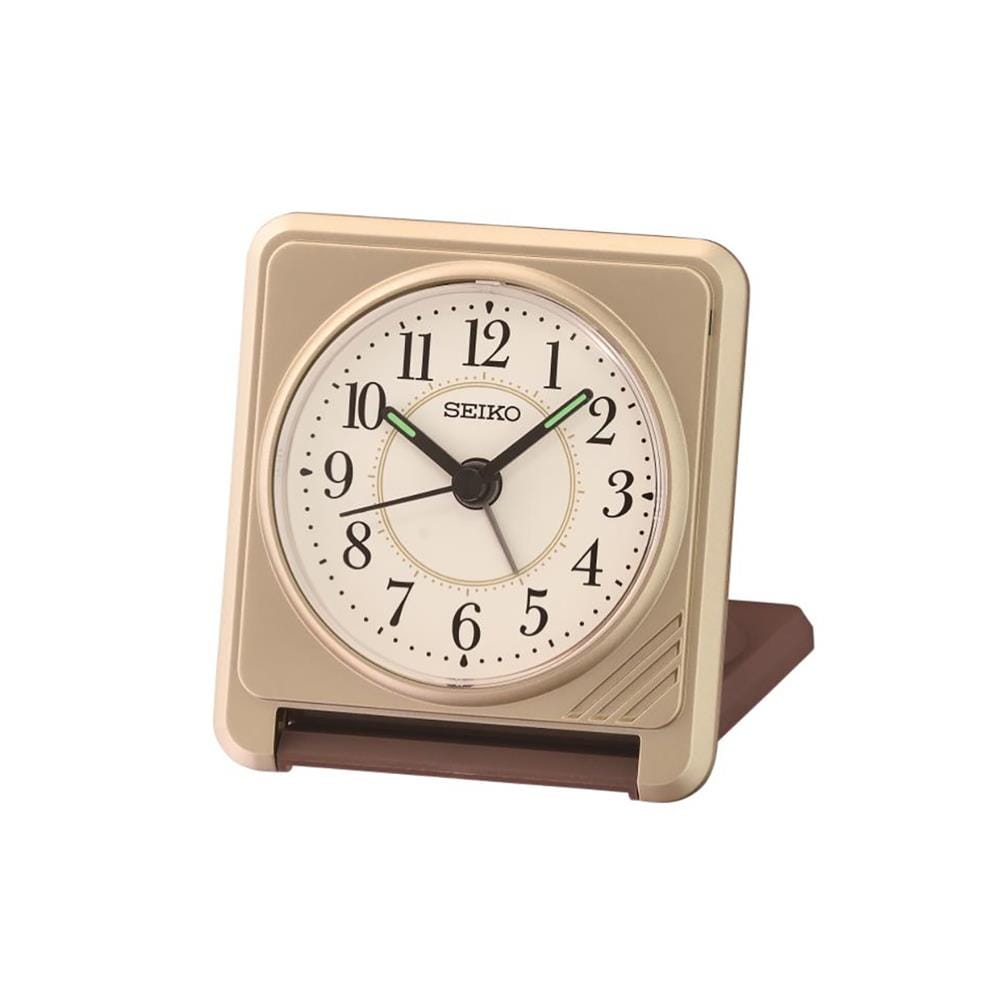 นาฬิกาปลุก SEIKO CLOCKS QHT015F 3.07X2.8 นิ้ว สีทอง