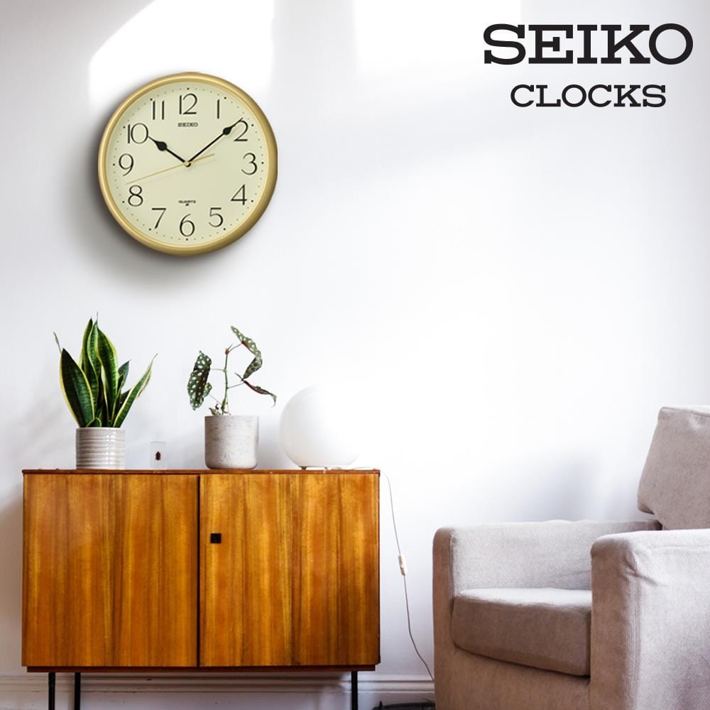 นาฬิกาแขวน SEIKO CLOCKS QXA747G 11 นิ้ว สีทอง