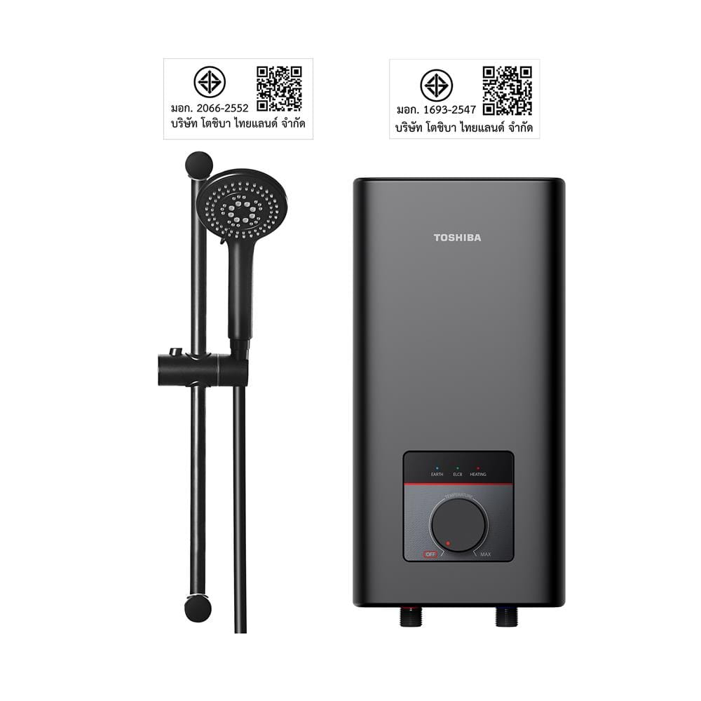 เครื่องทำน้ำอุ่น TOSHIBA TWH-38MFNTH(K)-CB 3800 วัตต์ สีดำ
