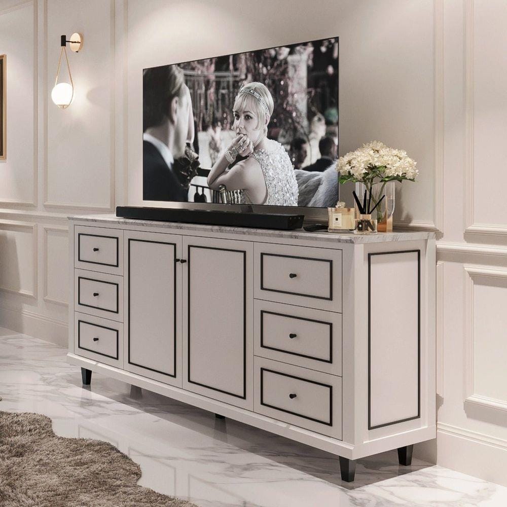 ตู้เตี้ย SB FURNITURE ETERNO 19223409 180 ซม. สีขาว