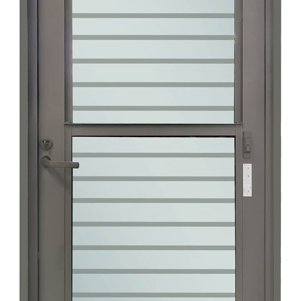 ชุดประตูบานเปิด ระบายอากาศ อะลูมิเนียม SANKYOALUMI J-TRUST VENTILATION 90x205 ซม. สีเทาซาฮาร่า พร้อมชุดวงกบ-บานพับ-ลูกบิด-โช้ค