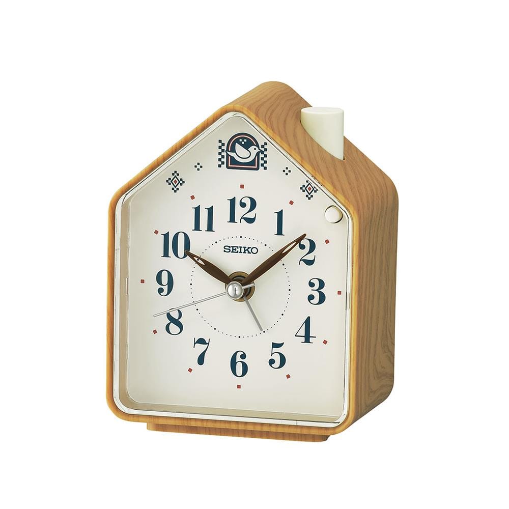 นาฬิกาปลุก SEIKO CLOCKS QHP011B 4.33X3.38 นิ้ว สีน้ำตาลเข้ม_1