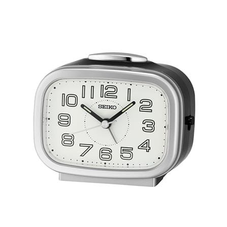 นาฬิกาปลุก SEIKO CLOCKS QHK060S 3.89X3.3 นิ้ว สีเงิน