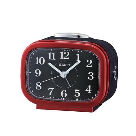 นาฬิกาปลุก SEIKO CLOCKS QHK060Q 3.89X3.3 นิ้ว สีแดง