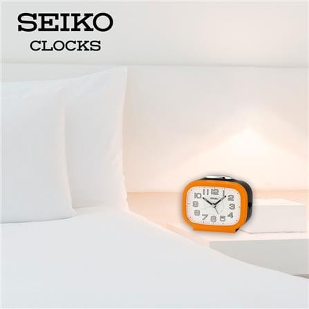 นาฬิกาปลุก SEIKO CLOCKS QHK060E 3.89X3.3 นิ้ว สีส้ม_4