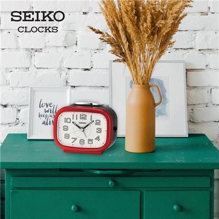 นาฬิกาปลุก SEIKO CLOCKS QHK060R 3.89X3.3 นิ้ว สีแดง_4