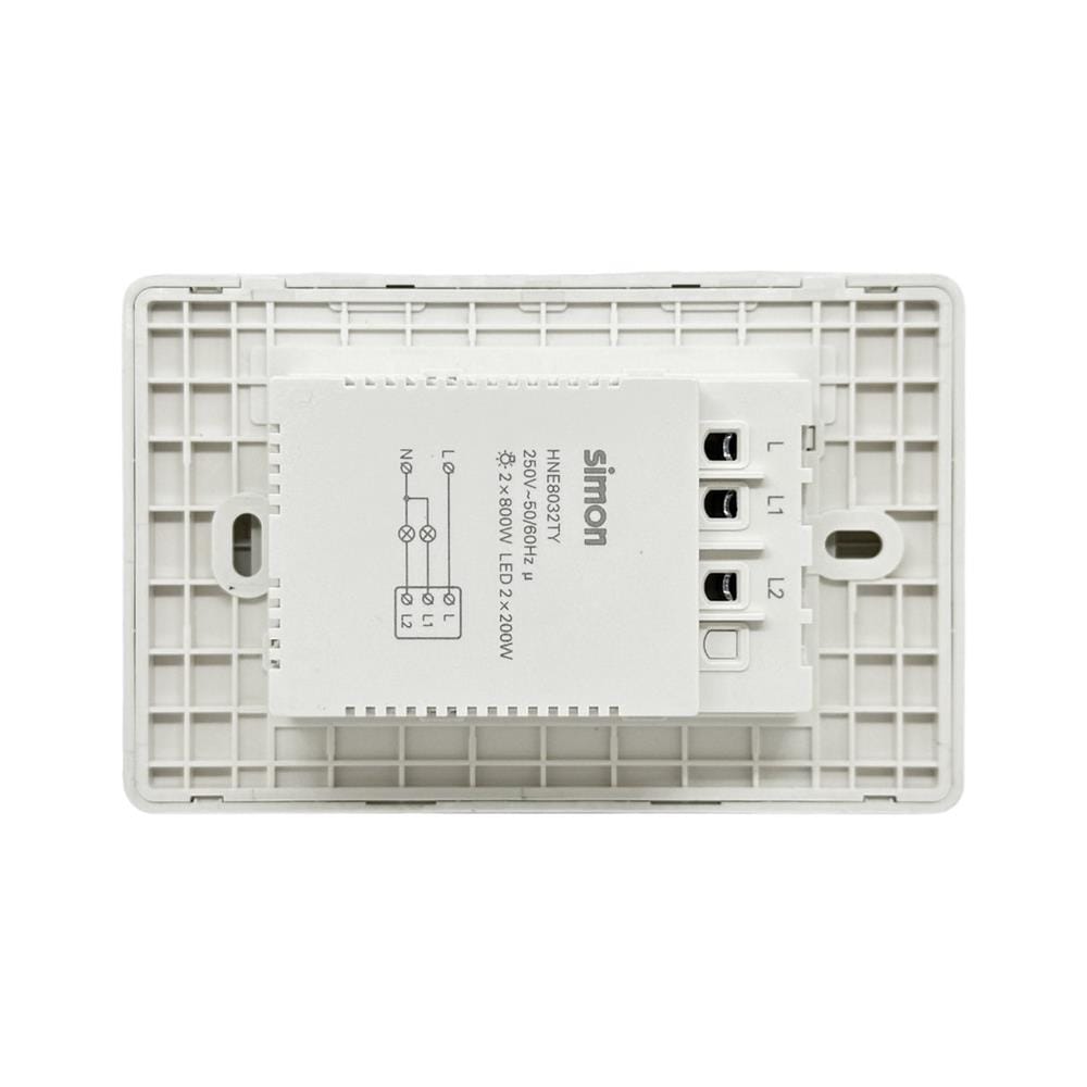 สวิตซ์ไฟอัจฉริยะ 2 ช่อง SIMON SIM52S-02-IOTTE-WH สีขาว