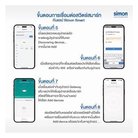 สวิตซ์ไฟอัจฉริยะ 2 ช่อง SIMON SIM52S-02-IOTTE-WH สีขาว_5