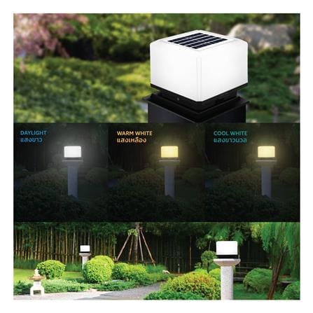 ไฟหัวเสา SOLAR LAMPTAN POLE HIKARI 20 วัตต์ DAYLIGHT/COOL WHITE/WARM WHITE สีขาว_6