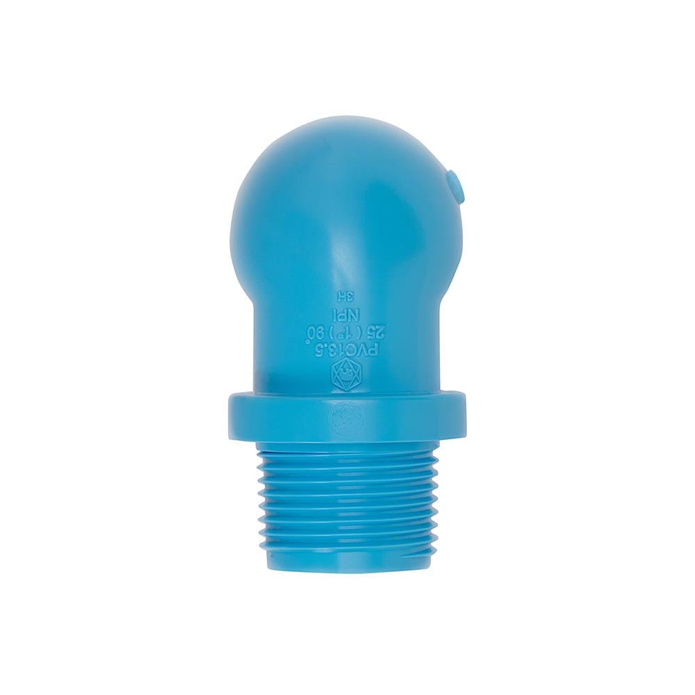 ข้องอ 90 เกลียวนอก-หนา SCG 2 นิ้ว สีฟ้า