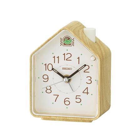นาฬิกาปลุก SEIKO CLOCKS QHP011A 4.33X3.38 นิ้ว สีน้ำตาลอ่อน