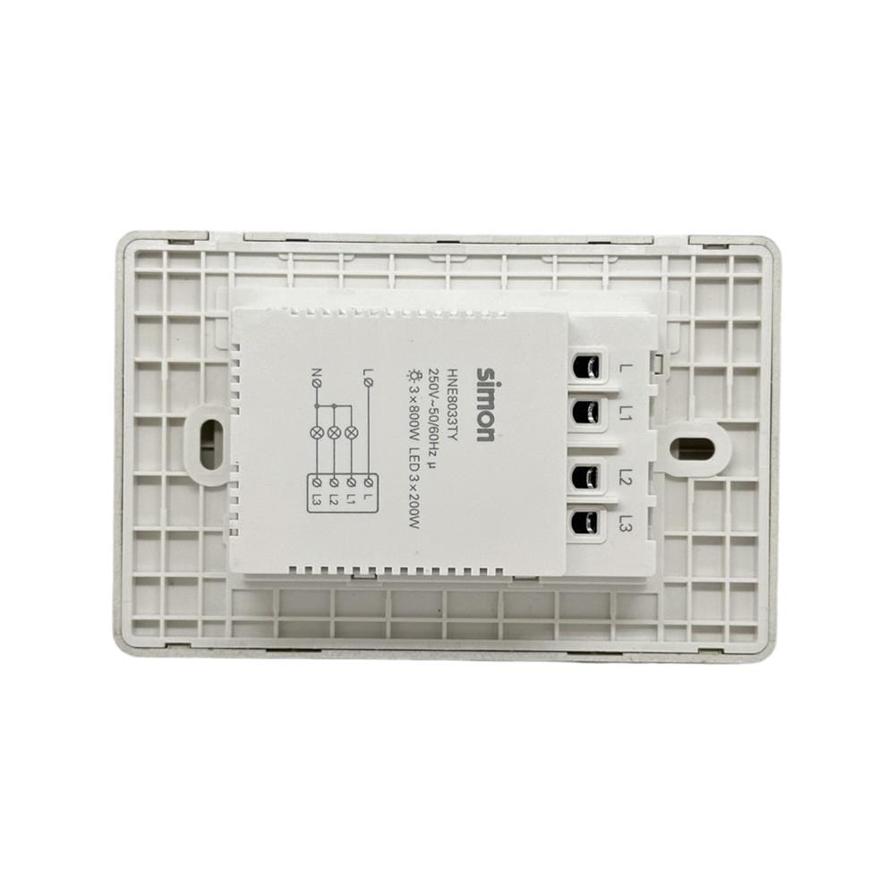 สวิตซ์ไฟอัจฉริยะ 3 ช่อง SIMON SIM52S-03-IOTTE-WH สีขาว