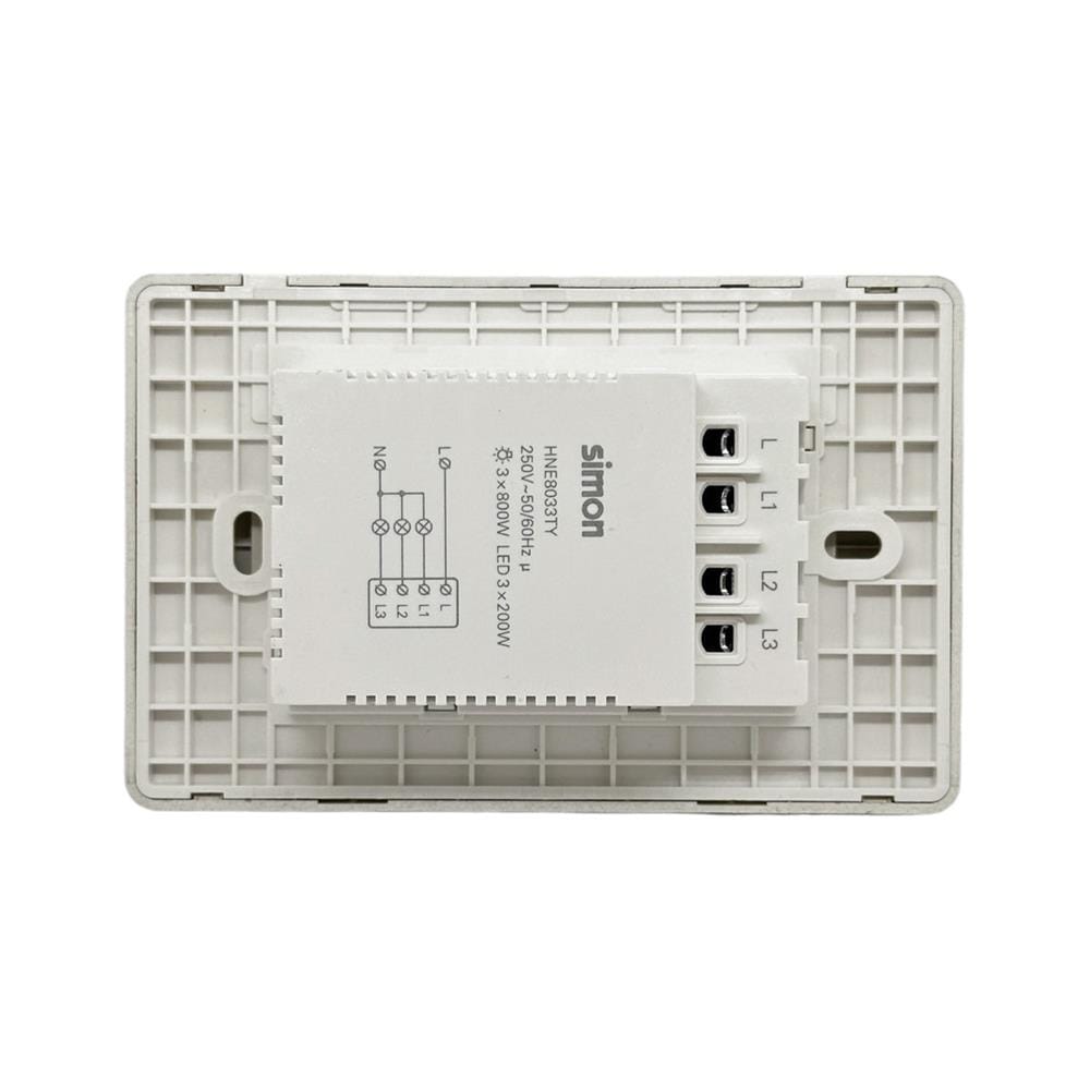 สวิตซ์ไฟอัจฉริยะ 3 ช่อง SIMON SIM52S-03-IOTTE-G7 สีทอง