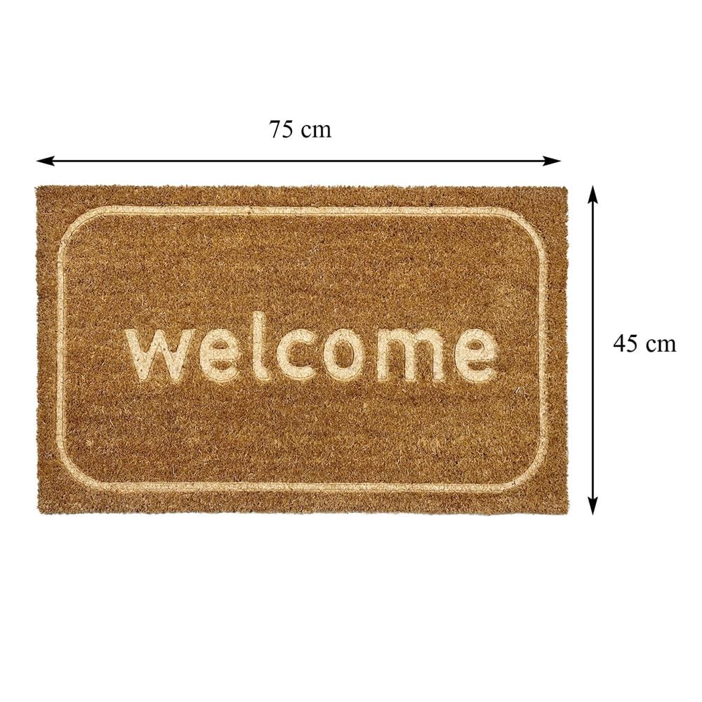 พรมกากมะพร้าว HOME LIVING STYLE WELCOME 45X75 ซม. สีน้ำตาล