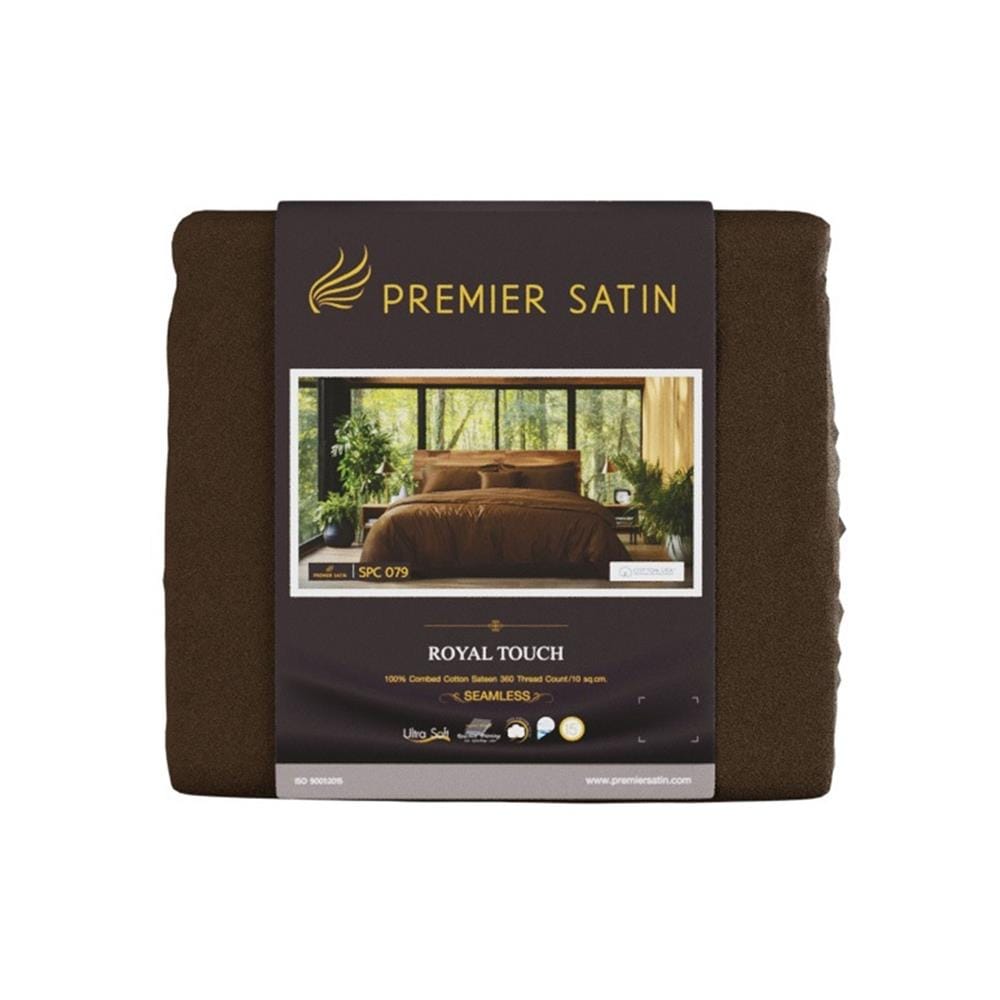 ชุดผ้าปูที่นอน 5 ฟุต 3 ชิ้น PREMIER SATIN ROYAL TOUCH SOLID SPC079