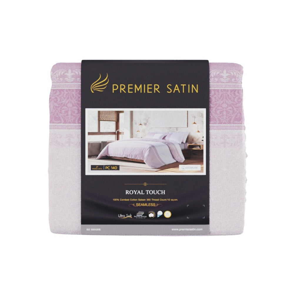ชุดผ้าปูที่นอน 6 ฟุต (ชุด 3 ชิ้น) PREMIER SATIN ROYAL TOUCH PRINT PC140