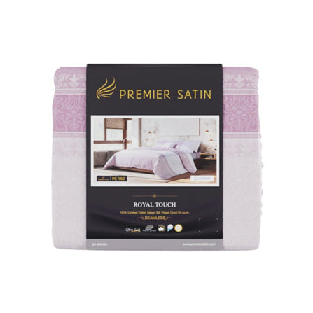 ชุดผ้าปูที่นอน 6 ฟุต (ชุด 3 ชิ้น) PREMIER SATIN ROYAL TOUCH PRINT PC140_4