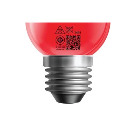 หลอด LED HI-TEK PING PONG 2.5 วัตต์ สีแดง E27_7