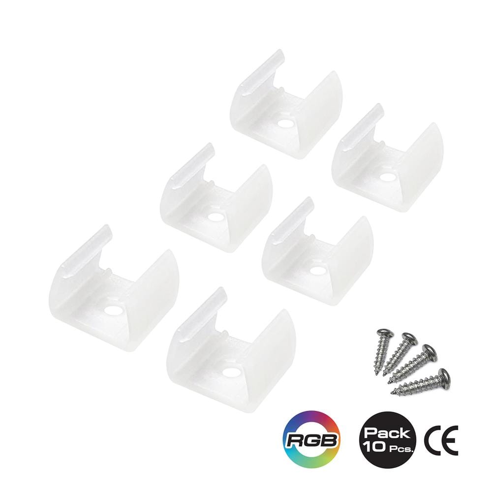 อุปกรณ์ตัวยึดสำหรับไฟเส้น LED HI-TEK RGB GEN2 แพ็ก 10 ชิ้น