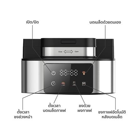 เครื่องชงกาแฟดริป WORLDTECH WT-CM315T สีเงิน_5