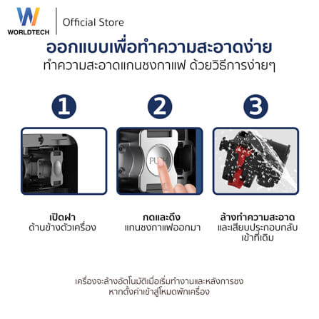 เครื่องชงกาแฟอัตโนมัติ WORLDTECH WT-CM501 สีดำ_5