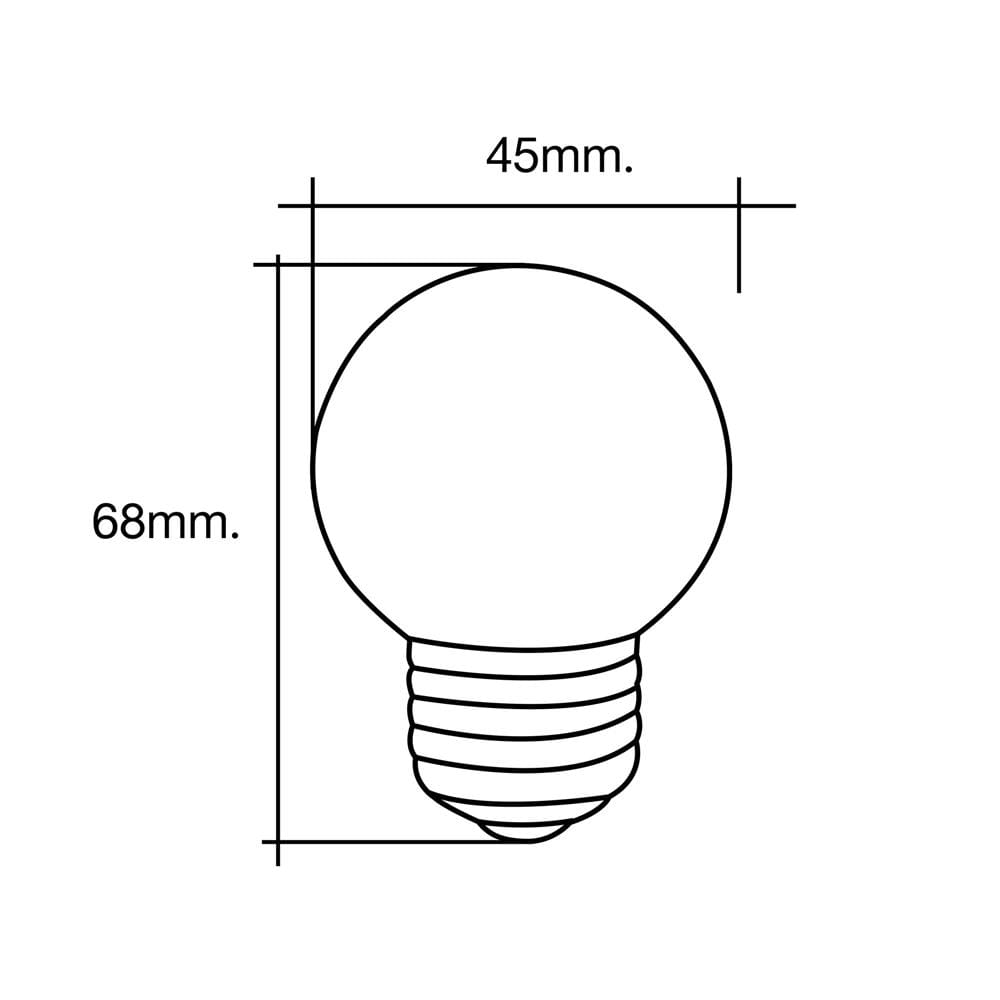 หลอด LED HI-TEK PING PONG 2.5 วัตต์ WARM WHITE E27