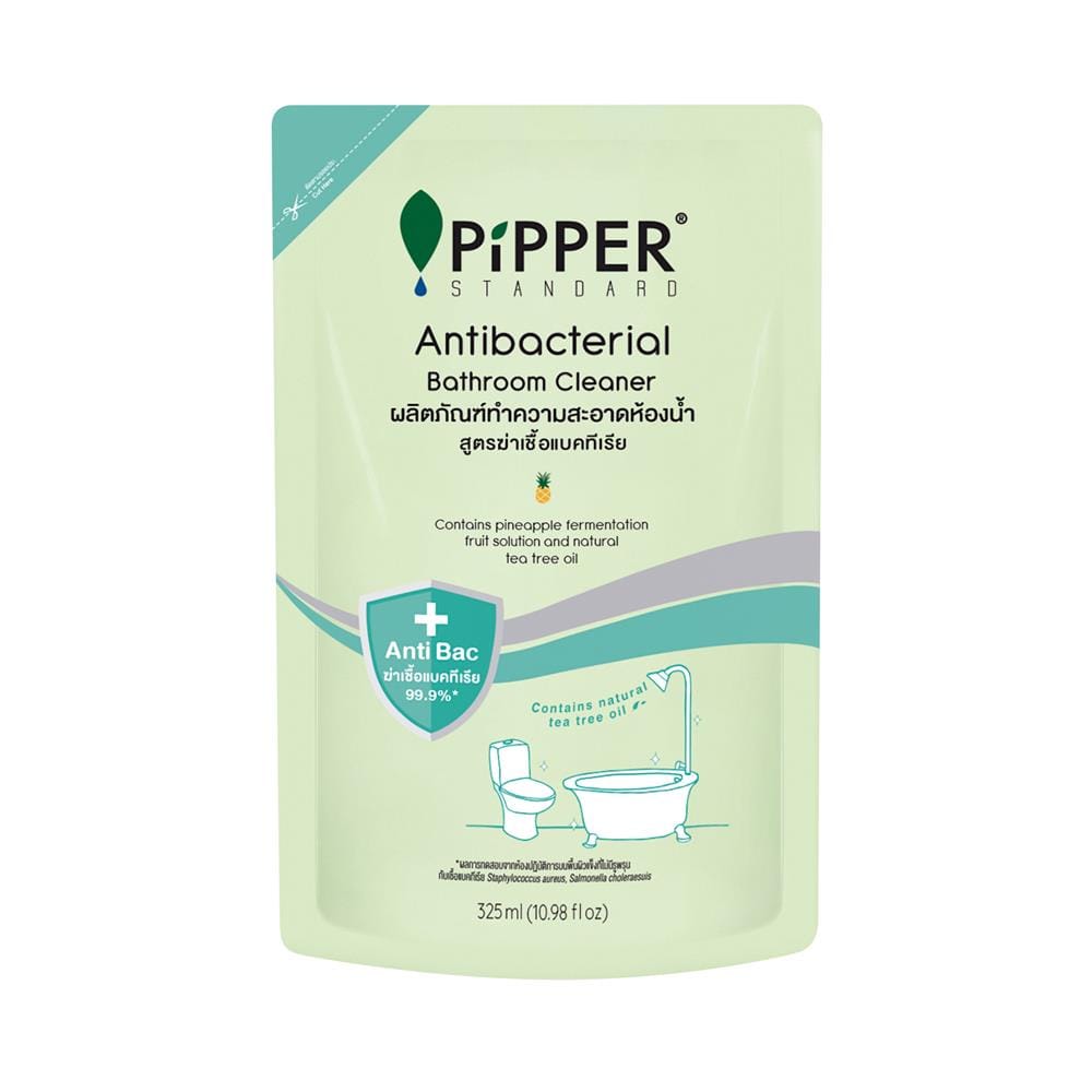รีฟิลน้ำยาทำความสะอาดสุขภัณฑ์ PIPPER สูตรแอนตี้แบคทีเรีย 325 มล.