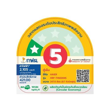 ตู้เย็น 2 ประตู HAIER HRF-THM26NS 8.7 คิว สีเทาเข้ม_4
