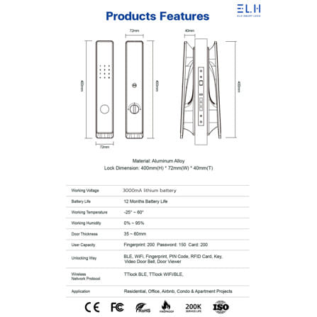 กลอนดิจิตอล ELH ELH L700 สีดำ_5