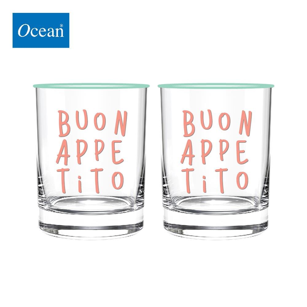 แก้วน้ำ 385 มล. OCEAN GLASS SIP O'CLOCK NIGHT MINT แพ็ก 2 ใบ